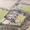 Oblique aerial view centred on the hospital, taken from the WNW.