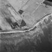Hoy, Crockness, oblique aerial view, taken from the E, centred on the Martello Tower. A curving linear soilmark is visible in the top left hand corner of the photograph.