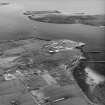 Hoy, Lyness, oblique aerial view, taken from the SW, centred on the Royal Navy Oil Terminal.