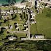 Oblique aerial view of Iona Nunnery, taken from the west, centred on the nunnery.