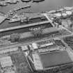 Greenock, James Watt Dock, oblique aerial view, taken from the SW. Cappielow is visible in the bottom half of the photograph.