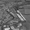 General aerial view of Brown Street factories and railway bridge, taken from the WSW.