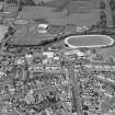 Aerial view of Barrmill Road Lace Factories, Bentinck Street Church and Galston road bridge, taken from the SSE.