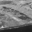 Oblique aerial view of the rifle ranges and training trench, taken from the SE.