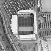 Dundee, Tannadice Street, Tannadice, oblique aerial view, taken from the NW, centred on Tannadice football ground.  Angus Jute Works visible in the right-hand side of the photograph.