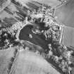 Ecclesiamagirdle Castle.
General oblique aerial view.