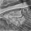 Forteviot, oblique aerial view, taken from the SSW, centred on the cropmarks of pits.
