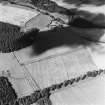 Oblique aerial view of the Cleaven Dyke centred on the cropmarks of a cursus, taken from the SSW.