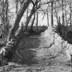 General view along deck of Old Bridge of Dean.