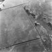 Carlops, Spittal, oblique aerial view, taken from the ENE, centred on the interior of a Roman temporary camp and the cropmark of a ring-ditch.