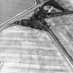 Oblique aerial view centred on the cropmarks of the settlement and linear cropmarks, taken from the SW.