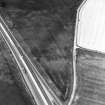 Howe Mire, coal pits, cropmarks and field boundary: oblique air photograph