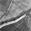 Oblique aerial view centred on the cropmarks of the possible enclosure, taken from the ESE.