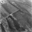 The Chesters, Drem, oblique aerial view, taken from the ESE, centred on the cropmarks of a pit-alignment.