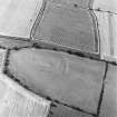Hardacres Hill, oblique aerial view, taken from the ESE, centred on the cropmarks of a fort.