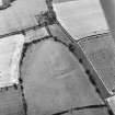 Hardacres Hill, oblique aerial view, taken from the ENE, centred on the cropmarks of a fort.