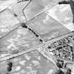 Holywood and Kilncroft, oblique aerial view, taken from the E, centred on the southern cursus monument and surrounding cropmarks. Further linear cropmarks are visible in the bottom half of the photograph.