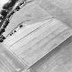 Oblique aerial view centred on the cropmarks of the Roman Temporary Camp and pit-defined cursus, taken from the ENE.