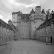 View of courtyard from N, Castle Fraser.