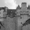 View of Castle Fraser from North showing detail of N elevation.