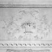 Interior view of Fullarton House showing detail of plasterwork in north room on second floor.
