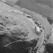Oblique aerial view of the remains of the fort at North Berwick Law.