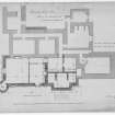 Digital copy of plan of basement showing proposed additions by William Burn.
Insc: 'Barrogill Castle No.1' and '76 George Street May 28 1819'.
Pencil, ink, colour wash on paper
(360 x 510)