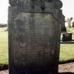 View of headstone.