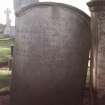 View of headstone.