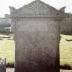 View of headstone.