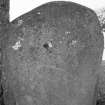Photograph of standing stone in Rhynie Square.