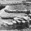 Publication Photograph: Excavation of lower slope communal peat ash midden.