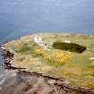 Oblique aerial view of Duart Castle, Isle of Isle of Mull, looking NE. 