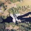 Aerial view of Kilmorack Dam in the River Beauly, Inverness-shire, looking N.
