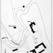 Fig. 2. Location of Garden trenches.  Copy in library.
