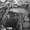 Excavation photograph - blocked stairway at NW corner