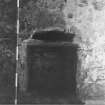 Excavation photograph - Aumbry in Area D cellar