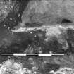 Excavation photograph : trench V - feature EDE charcoal and burnt soil.