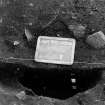 Excavation photograph.  F108 half sectioned, from west.