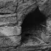 Excavation archive: Close-up of niche in E end of N wall.