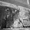 Excavation photograph : gatehouse tower showing main structural elements, from south..
