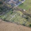 Aerial view of the Gaelic Chapel & Graveyard, Cromarty, Black Isle, Easter Ross, looking W.