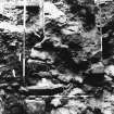 Excavation photograph : area K - rubble footings of 701, from below.