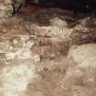Excavation photograph : detail of wall 1066 of storekeeper's house.