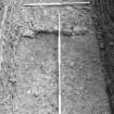 Close up of Trench 3, showing metalling F116 - from E