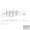 Fearn Abbey, Piscina and Sedilia: Elevation and plan