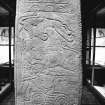 Pictish stone in museum, Golspie.