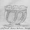 Photographic copy of drawing showing detail of bowl.