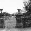 Detail of garden gateposts.