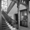 Interior view of Cairndhu Hotel, Helensburgh, showing staircase.
